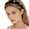 Modisches und einfaches Damen-Haarband mit funkelnden Diamanten, Schwarzes dünnes Stirnband geeignet für festliche Kleidung, Dekoration für Fri