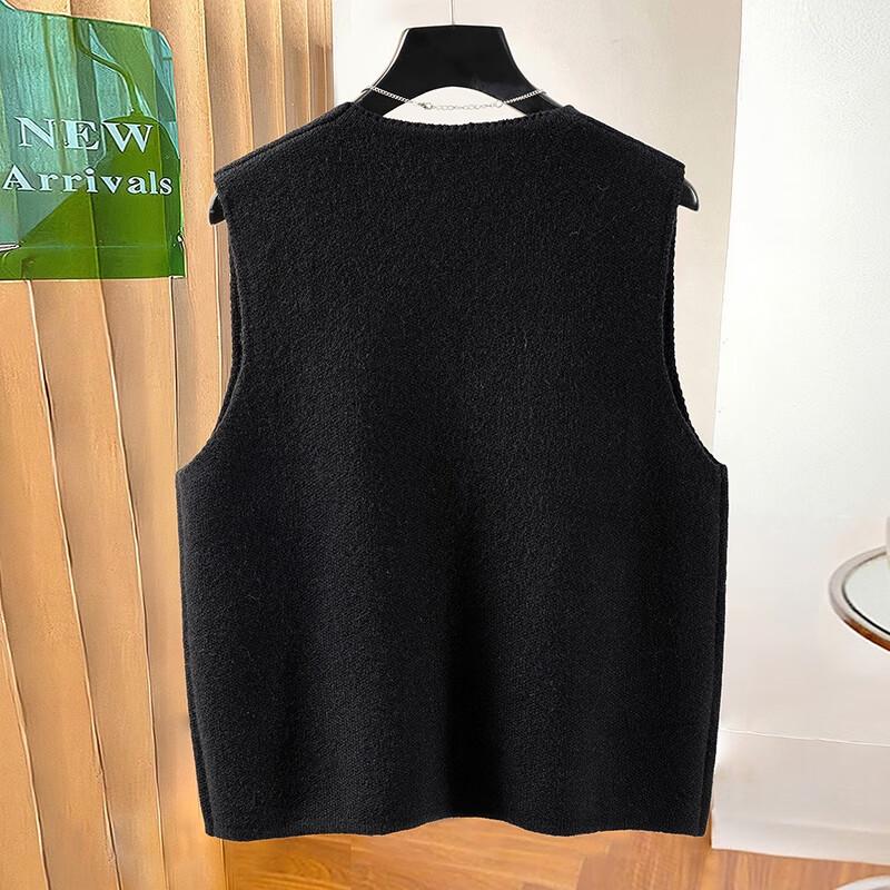 Damen Uni V-Ausschnitt Strick Layering Weste