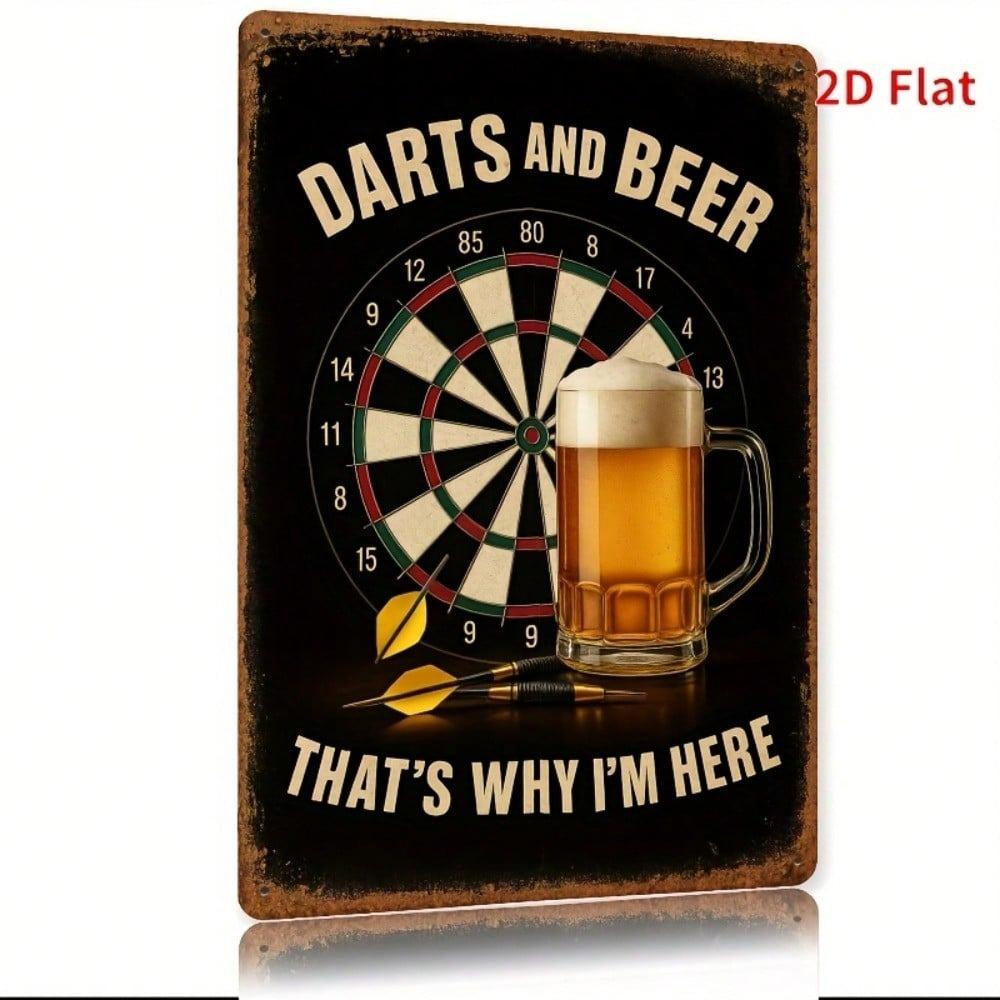 Old Glory Beer Bar Metal Sign 8x12 Inch Vintage Pub Wall Decor for Man Cave Game Room