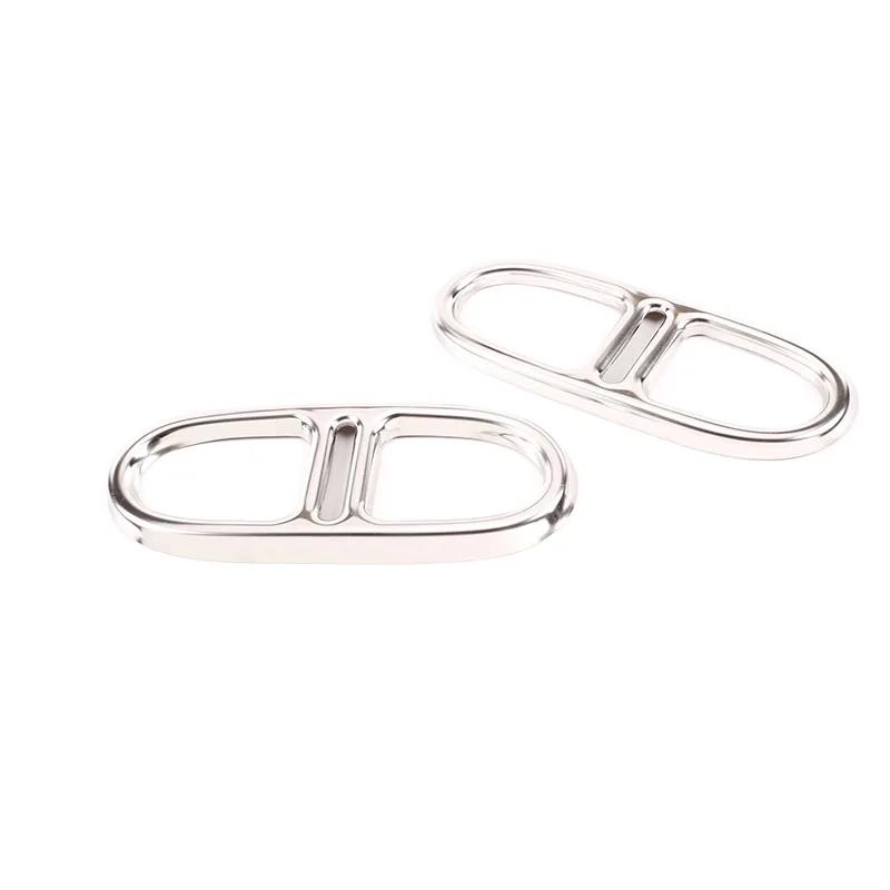 For Mercedes-Benz GLA H247 4WD 20-21 Stainless Steel Rear Bumper Dual Exhaust Pipe Trim Exhause Cover Car Accessories