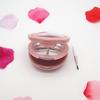 1 pz fiore vuoto 5 griglie polvere compatta ombretto caso rossetto contenitore fai da te scatola fard con pennello e specchio
