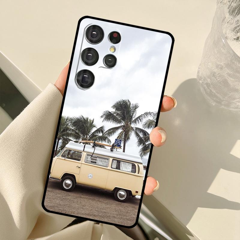 Combi Van Surf For Samsung Galaxy S22 Ultra S21 S20 FE S8 S9 S10 Note 10 Plus Note 20 Ultra Phone Case