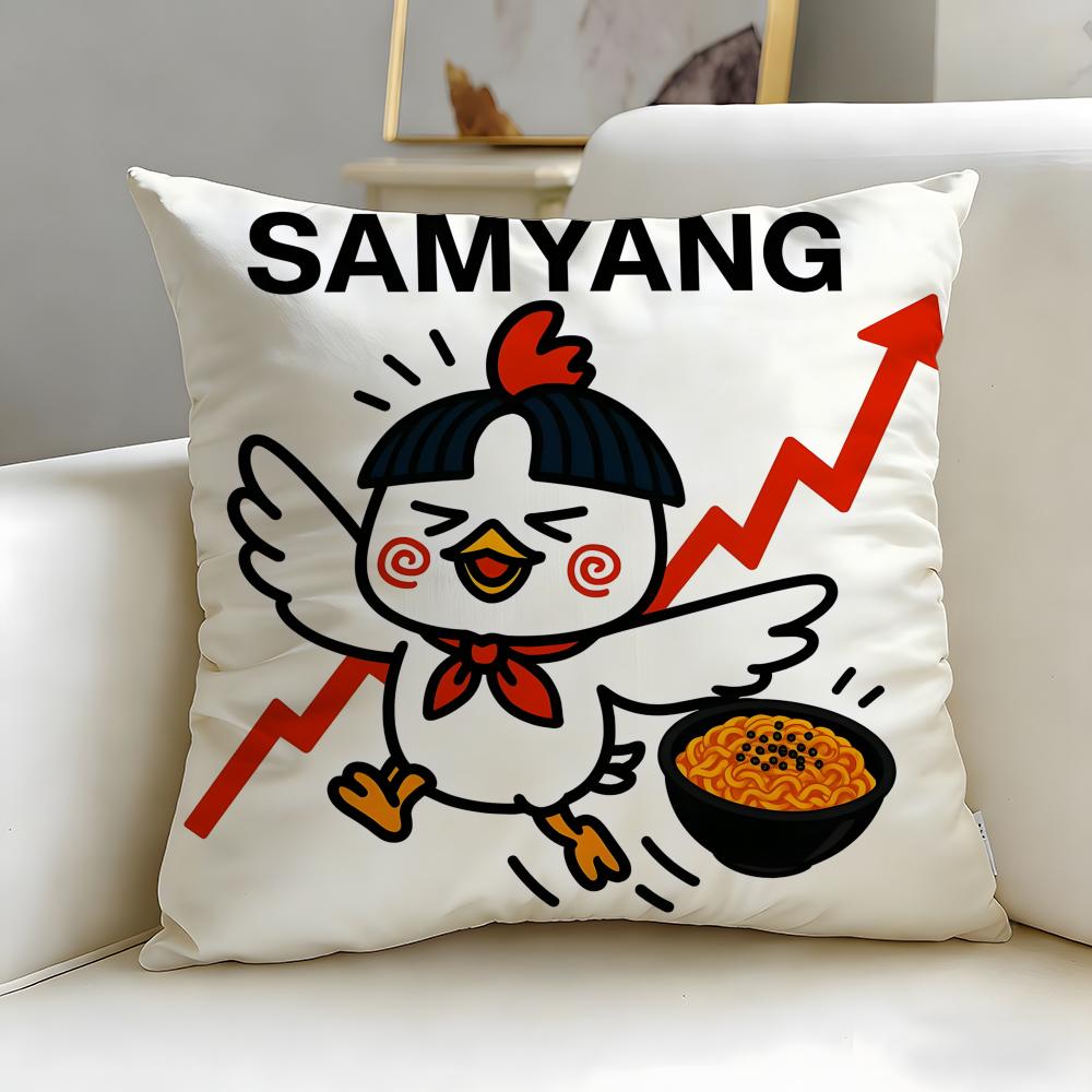 Popularna poduszka Samyang Buldak Ramen Poszewka Miękka i Łatwa do Prania Poszewka na Poduszkę – Wszechstronna na Kanapę, Łóżko, Podróż i do Biura