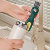 Yousheng Cup Lid Brush 4-in-1 Design Ice Tray Cleaning Brush Tea Cups Milk Bottles Bristle Corner Brush Hook Remover Tool