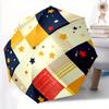 1pc Starry PatchworkAutomatic Folding Umbrella, Portable & Foldable Design with 8 Ribs, Casual Outdoor Accessory Yy250804209