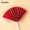 LIEI Gold & Red Folding Fan Cake Topper