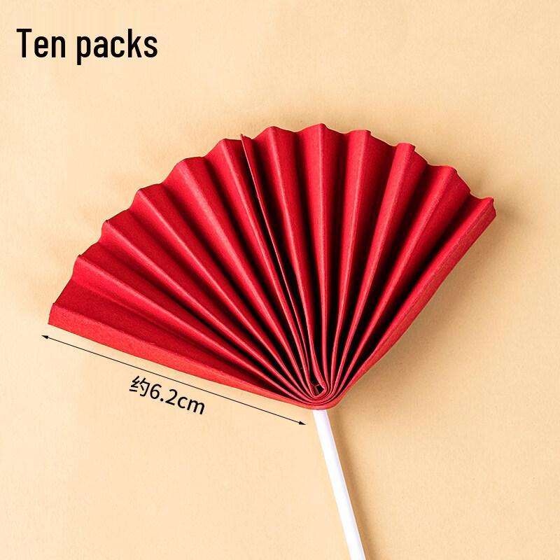 LIEI Golden Folding Fan Cake Topper
