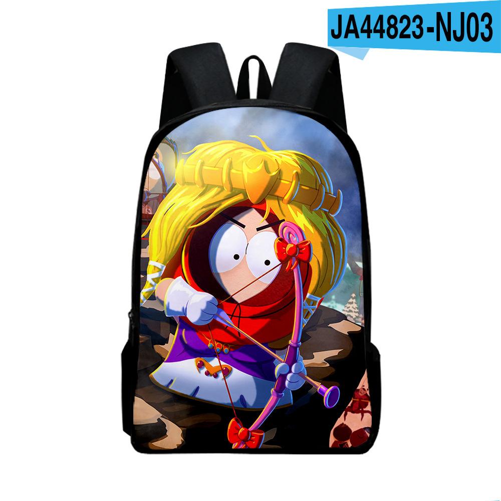 New 3D South Park South Park backpack for elementary school students, cartoon style for both men and women