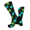 Unisex Breathable Mid-Calf Socks with Halloween Print Comfortable Fit Stretchy Fabric for Everyday Wear and Seasonal Use