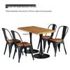 WEZHO Dining Table and 4 Chairs Set