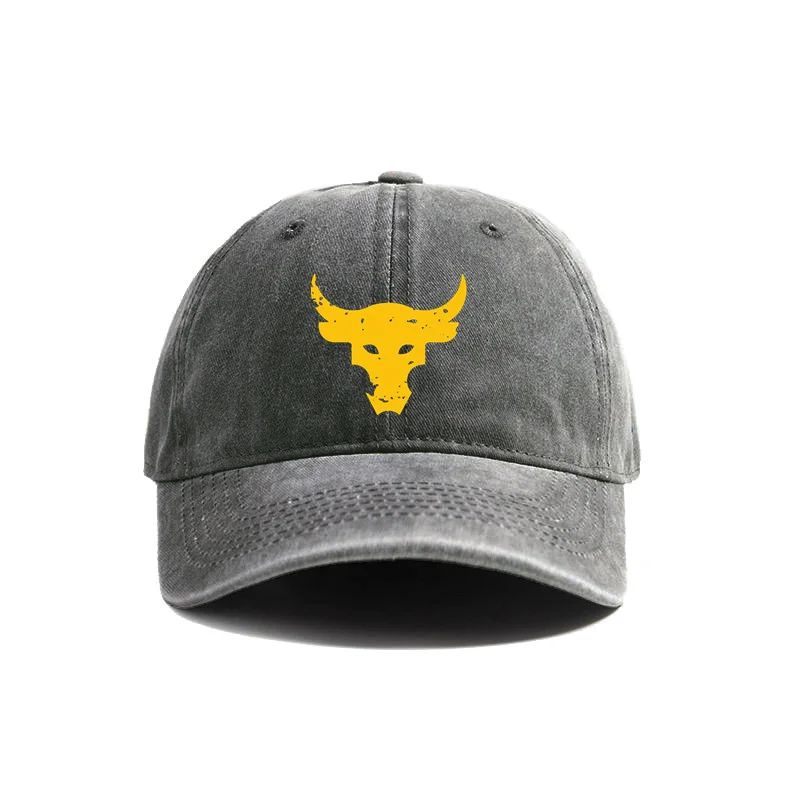 Gorra de Béisbol Brahma Bull de Dwayne Johnson Gorras de Papá Verano Desgastadas Hombres Exterior Ajustable Gorras de Algodón Protección Solar Exterior