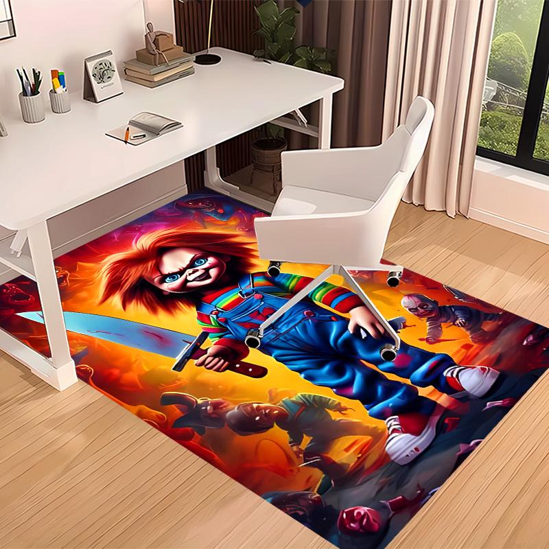 Chucky1 Printed Absorbent Washable Carpet, Non-Slip Bathroom Mats, Kitchen Rugs, Yoga Mat,Living Room Entrance, Camping Picnic Rugs