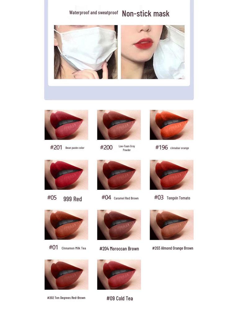 COSNINI Waterproof Long-Lasting Non-Fade Lipstick - Non-Stick, No Transfer, Internet Celebrity Favorite