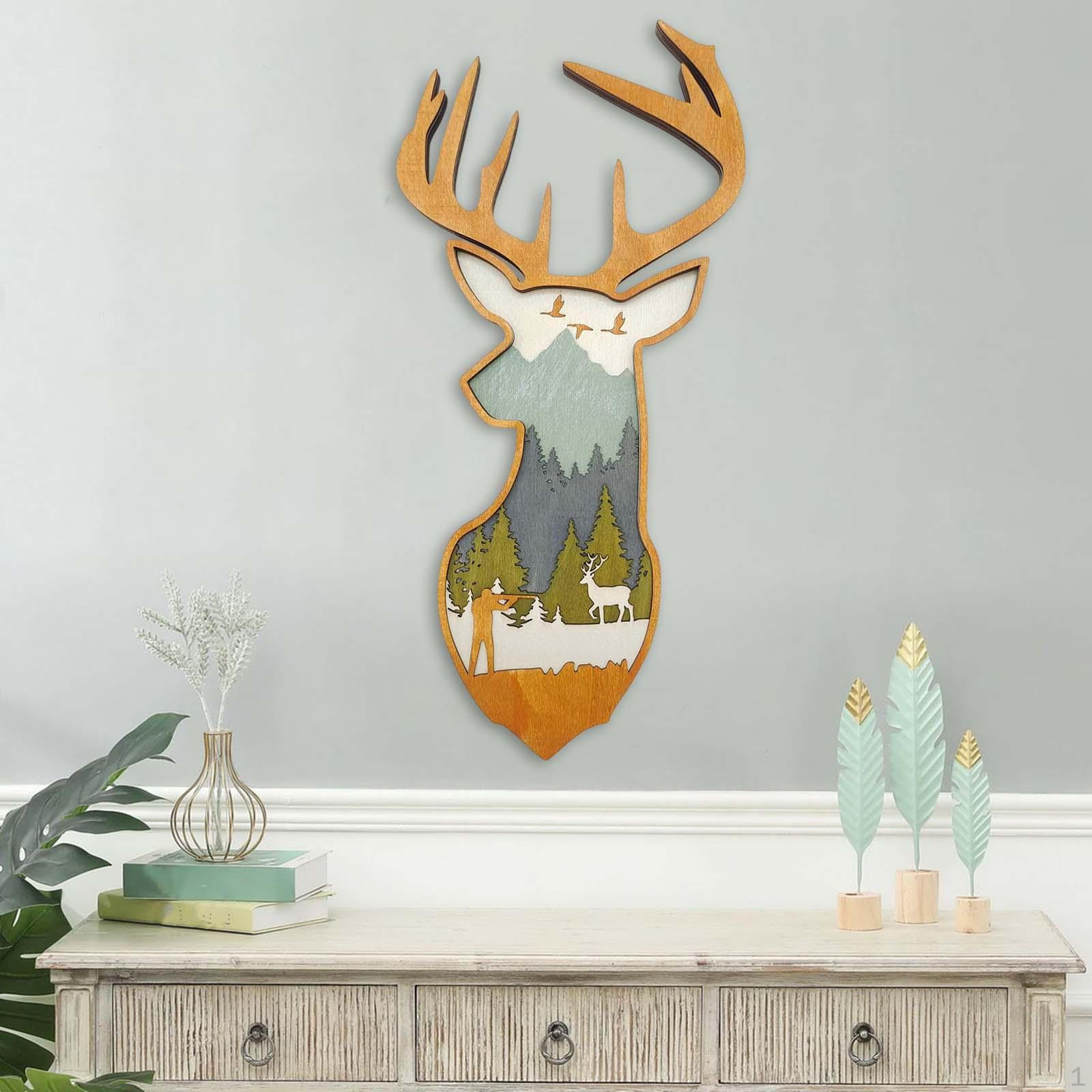 Animal Head Wall Art for Elk 45x22x2.5cm