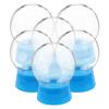 6Pcs Empty DIY Snow Globe Plastic Round Transparent 270Ml Water Globe Screw Cap Christmas Home Craft Decoration Supplies