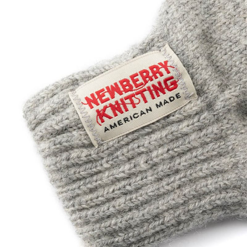 NEWBERRY KNITTING Fingerlose Hirschlederhandschuhe - Grau