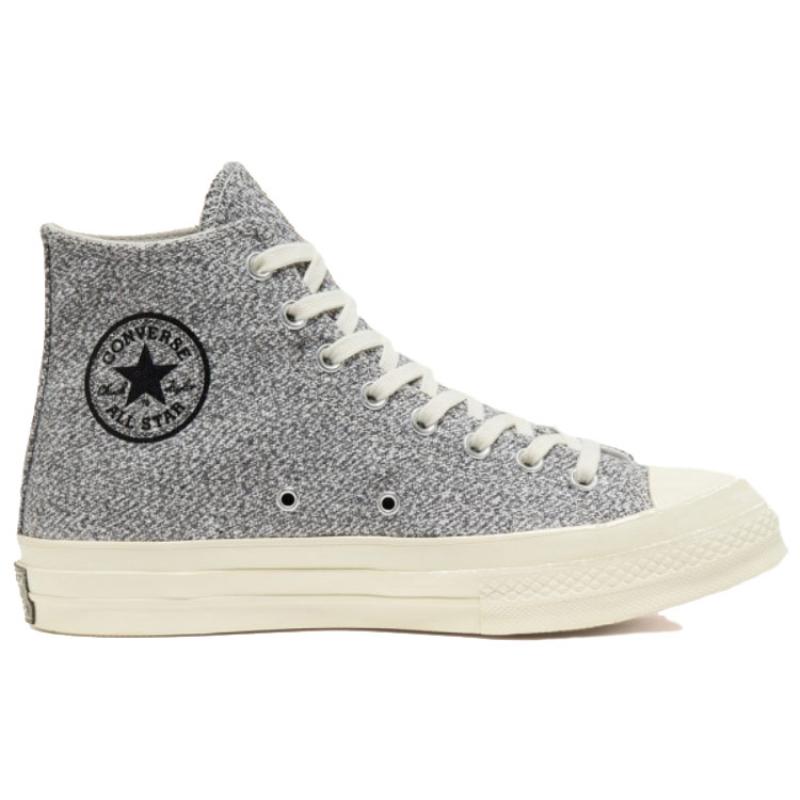 Converse 1970s Renew Cotton Chuck Comfortable & Stylish High Top Canvas Shoes Unisex Light Grey