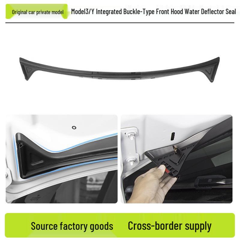 Tesla Model Y Front Hood Water Deflector Seal Strip Modification Accessory