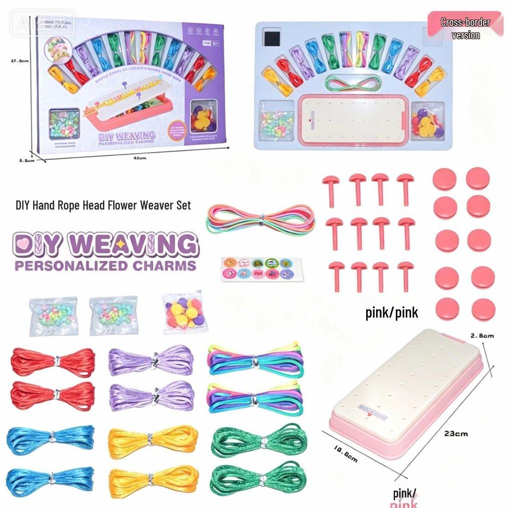 DIY Children's Bracelet Weaving Set: Colorful Craft Toy for Girls