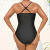 European and American One-piece Swimsuit One-piece Female Sexy Slim and Thin Suspender Hot Spring Conservative Swimsuit Female