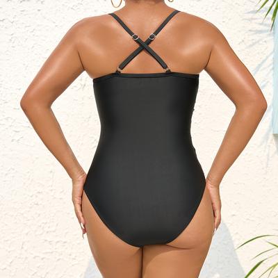 European and American One-piece Swimsuit One-piece Female Sexy Slim and Thin Suspender Hot Spring Conservative Swimsuit Female
