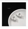 925 Silver Geometric Circle Stud Earrings for Women - Minimalist, High-End Design