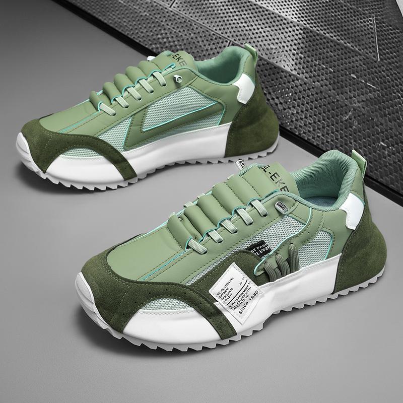 Men's Casual Shoes Breathable All-Weather Sneakers, Trendy Lace-Up Sports Footwear with Cushioned Sole, Lightweight Walking Shoes for Daily Use