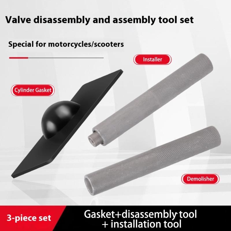 Motorcycle Spring Compressor Maintenance Removal Kit Premium Carbon Steel Tools With Hemispherical Rubber Support Design
