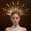 Elegant Radiance Crown Headband Moon Star Baroque Tiaras Hairband Women Cosplay Costume Accessories Church Hairband