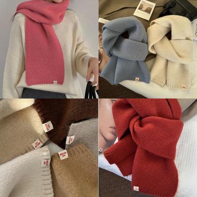 Sciarpa Lavorata a Maglia Monocolore Sole Invernale - Calda e Versatile per Uomo e Donna, Ideale per Autunno e Inverno