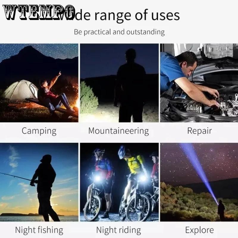 LED High Light Remote Flashlight USB Charging Telescopic Zoom Flashlight Outdoor Portable Small Flashlight