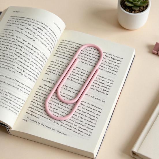 3D Printed Giant Paper Clip, Large Paper Clip Shape Bookmark, Extra Big Paperclip Book Marker Decoration, Gift for Reading Lovers