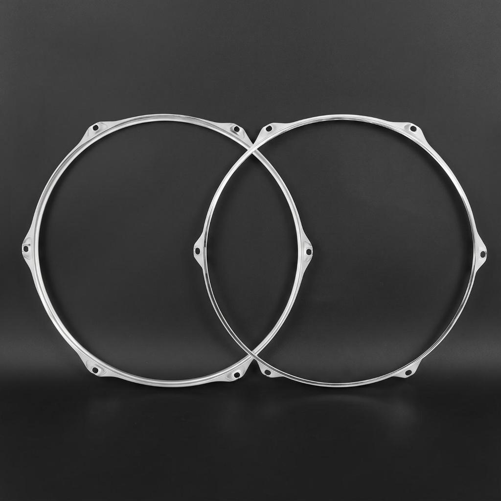 2 Pieces 14-Inch Drum Hoop Polished Hardware Easy to Install for Music Students