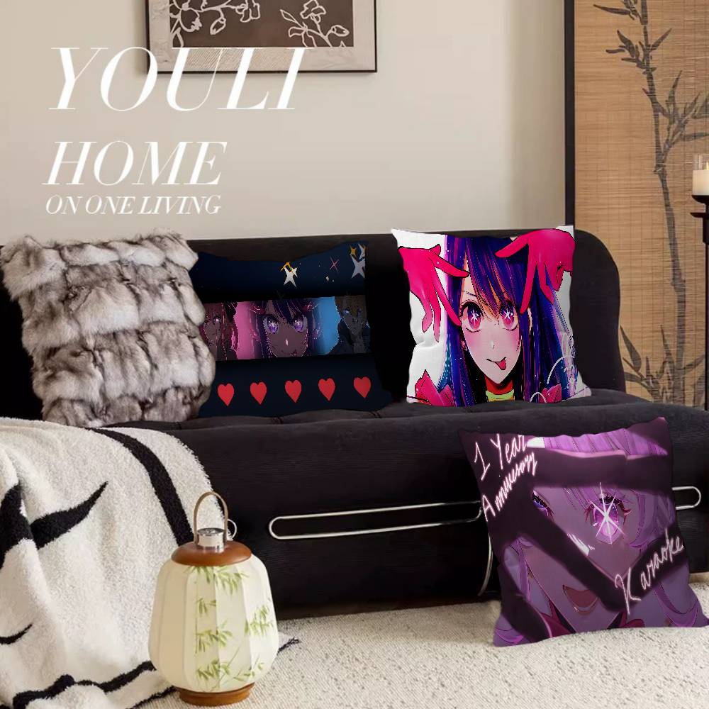 Anime O-Oshi N-No Ko Kissen Anime Kissen Sofa Bett Kopfkissenbezug Kissenbezug 45x45 cm Mode