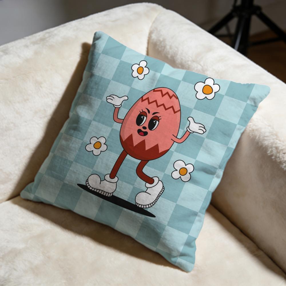 Easter Cushion Cover Soft Decorative Pillow Case Suitable for Bedroom Sofa Car Travel Use
