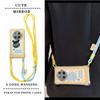 KEYSION Crossbody Strap Phone Case for HONOR X9c 5G Cute Cartoon Long Lanyard Mirror Shockproof Cover for Huawei Magic 7 Lite 5G