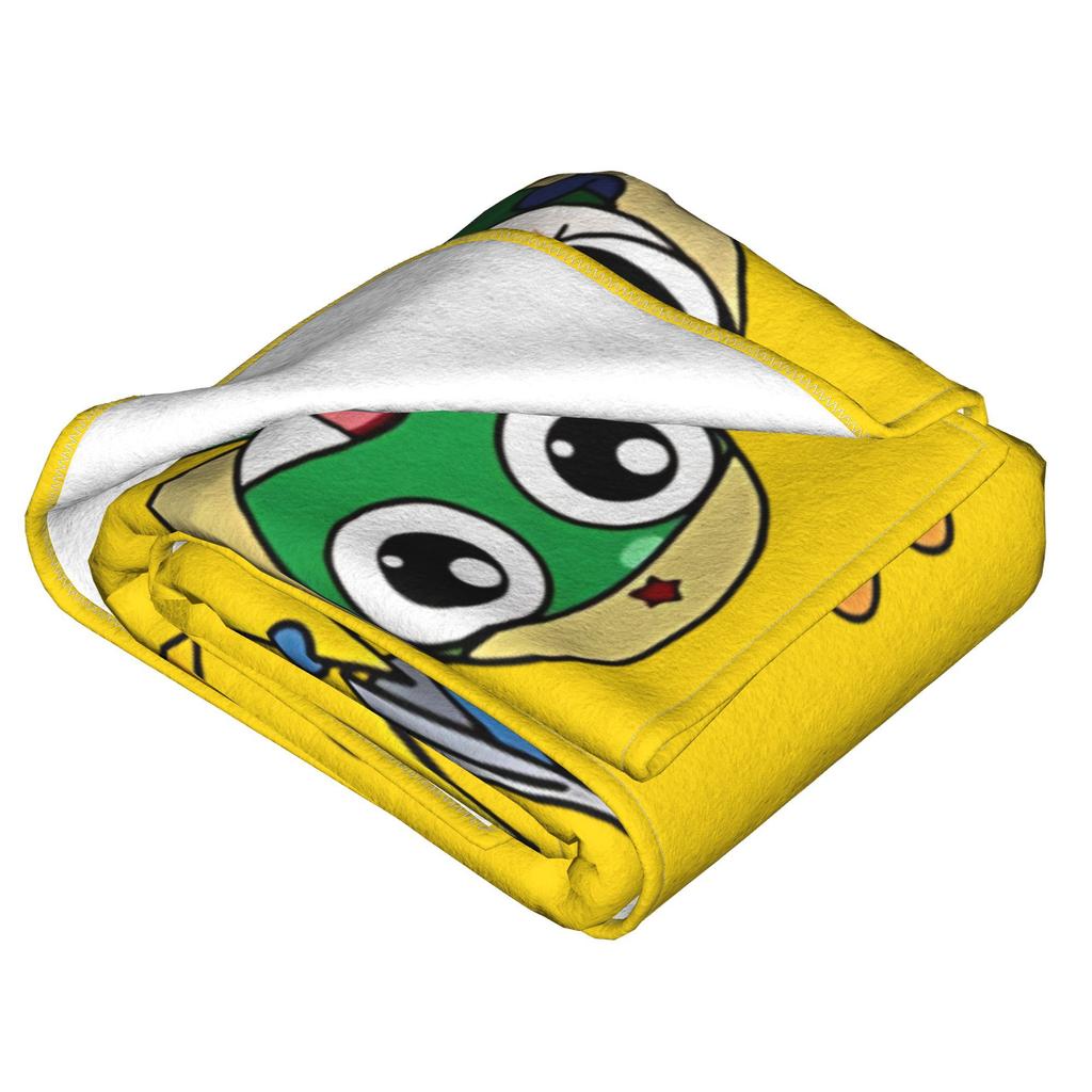 Funny Keroro Manga Blanket Soft Fleece  Cozy Throw Blanket Machine Washable