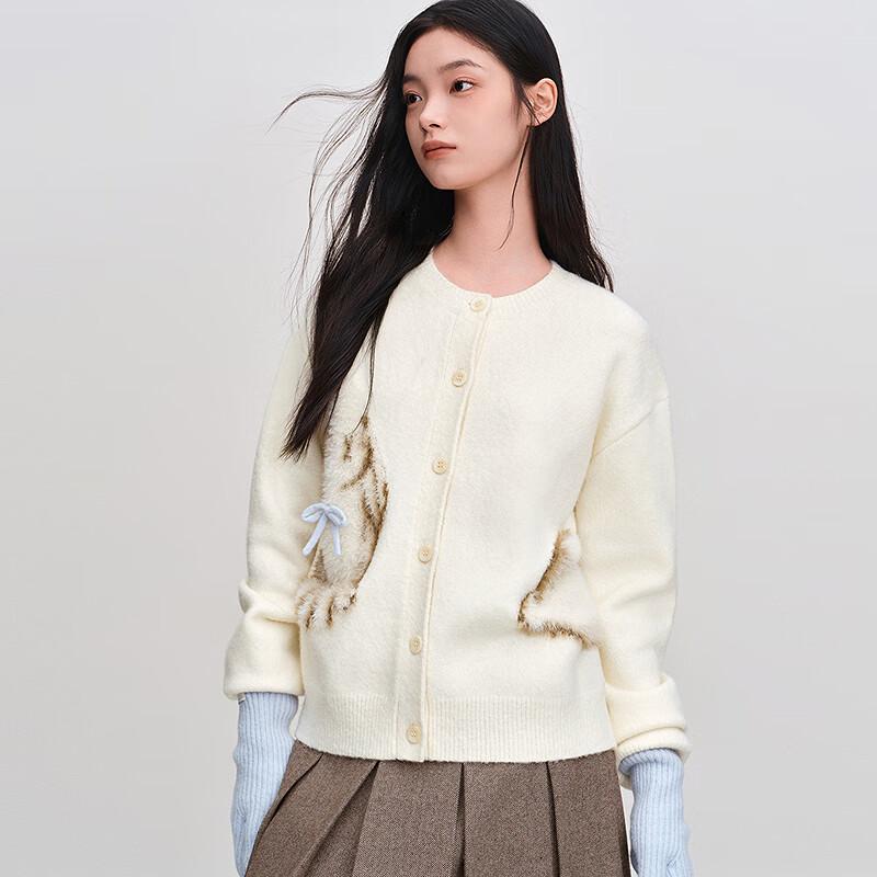 

Ledian Women s 3D Plush Rabbit Knit Cardigan XS
