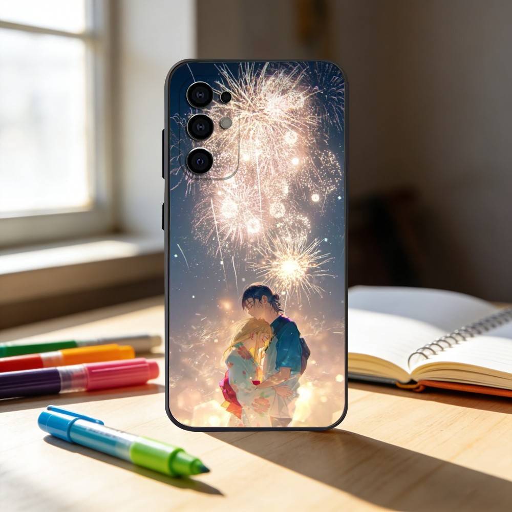 Summer t-Time Rendering Phone Case For Samsung S25,S24,S21,S22,S23,S30,Ultra,S20,Plus,Fe,Note,10,9,5G Black Cover