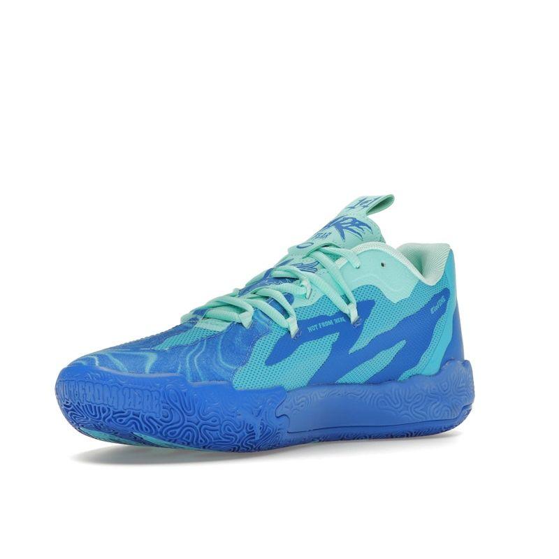 Puma MB.03 Lo Team Unisex Hyperlink Blue Bright Aqua Electric Peppermint Low Top Basketball Sneakers 310519-01