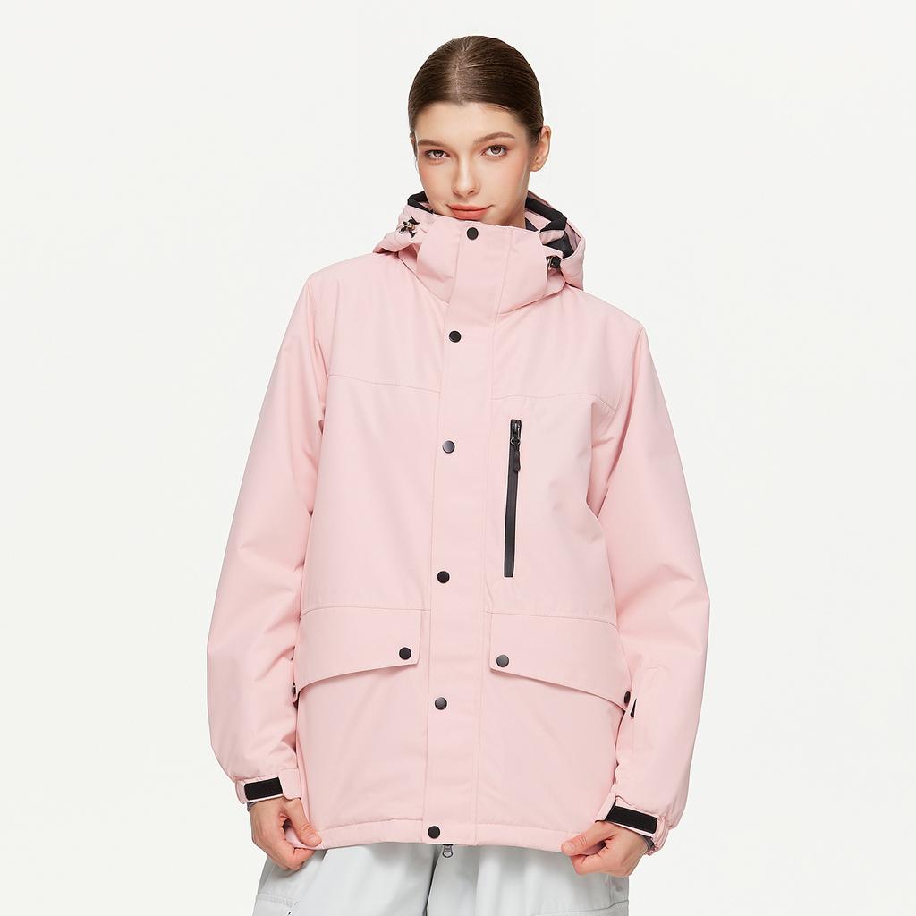 Kapuzen-Skijacken für Herren und Damen Outdoor Winter Warm Snowboardjacke Wasserdicht Winddicht Skijacke Unisex Atmungsaktiv Isoliert Schneemantel