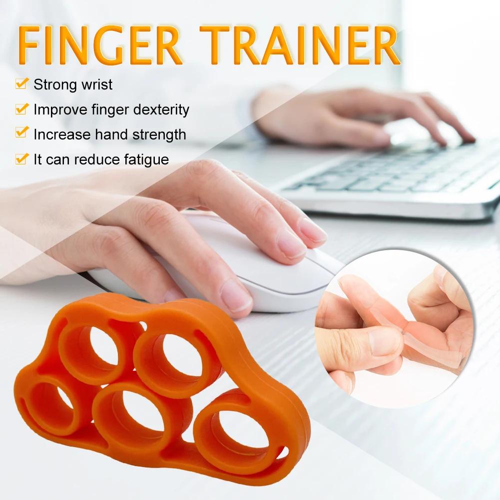 5 Finger Finger Strength Grip Band Elastic Silicone Wrist Gripper Band Mini Portable Muscle Building for Rehabilitation Training