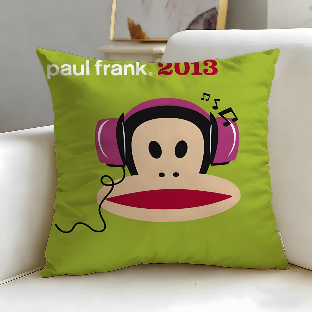 classic brand Paul Frank Cushion Cover Soft  EasyWash Pillow Case  Versatile for Couch Bed Travel and Office