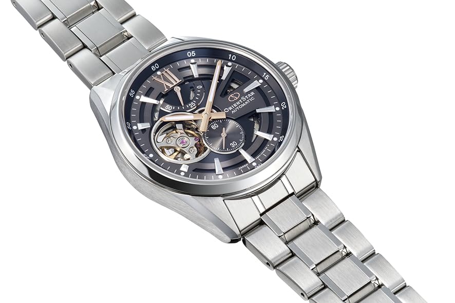 Orient Star RK-AV0136N Men's Automatic Watch, Modern Skeleton Design, Mechanical, Made In Japan, with 2-Year Manufacturer's Warranty, Gray