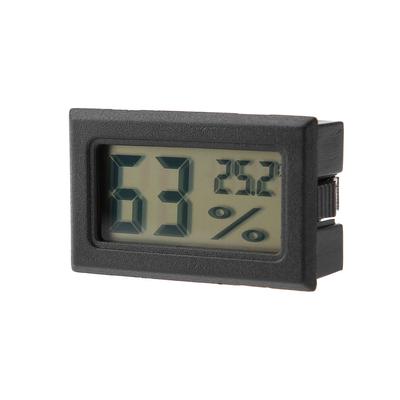 Embedded Digital Hygrometer Thermometer Humidity Temperature Monitor with Built In Probe Black