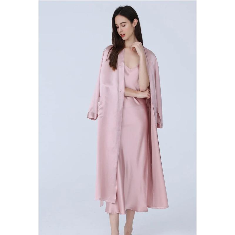 

Шелковое кимоно ночная рубашка женская двухсекционная роскошная женская сорочка халат 100% шелковица шелковая ночная рубашка M