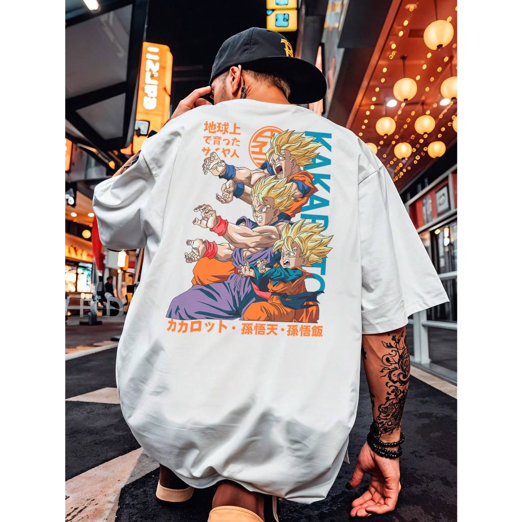 Dragon Ball Super Japanischer Anime Herren Damen Sommer T-Shirts Lässig Sport Fitness Locker Übergroß Bequem Baumwolle Kurze Ärmel