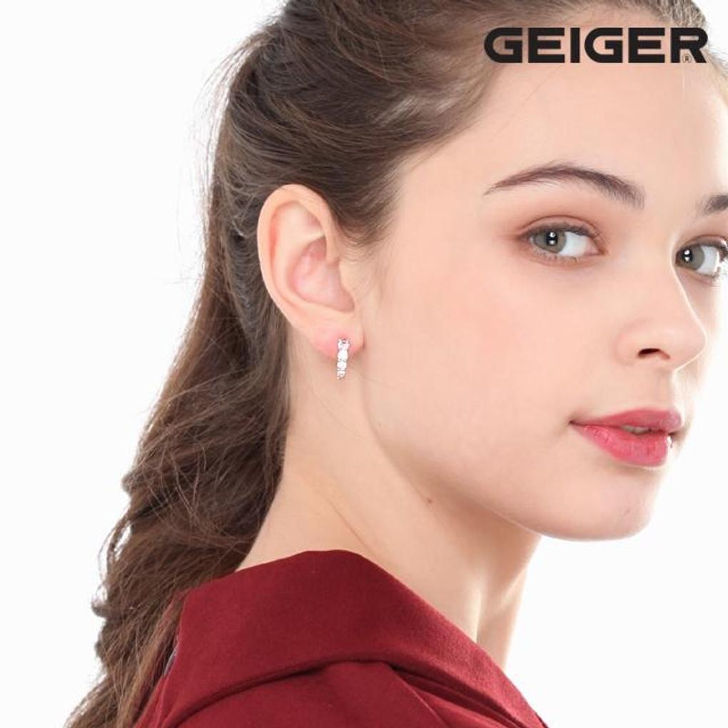 [Geiger Jewelry] 18K Crescendo Cubic One-Touch Earrings (Gold Pin) GI8KPEE018