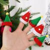 30/1Pcs Mini Santa Hats Christmas Wine Bottle Covers Lollipop Candy Hat Xmas Kids Gifts Navidad Party Table Dinner Decorations