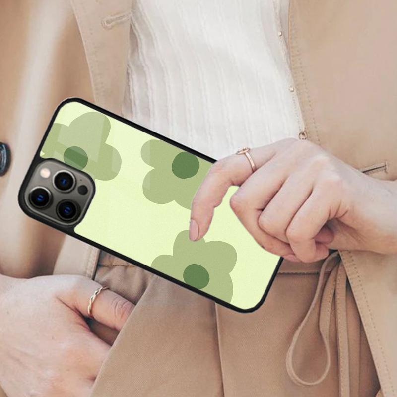 Sage Green Warped Checkered Pattern Magnetic Phone Case For APPLE iPhone 17 Air 16 14 13 12 Pro Max 15 Plus MagSafe Cover